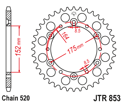 JT SPROCKETS JTR853.43 (85643jt)